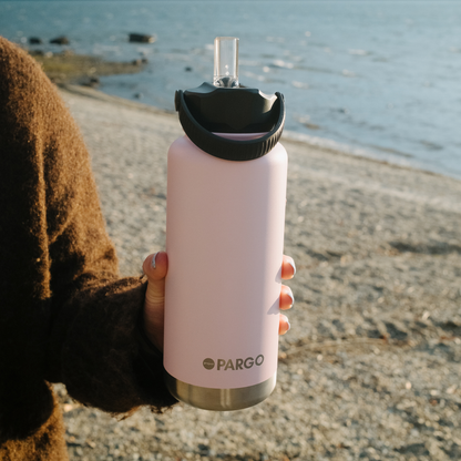950mL Insulated Bottle w/ Straw Lid