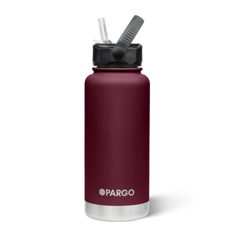 950mL Insulated Bottle w/ Straw Lid