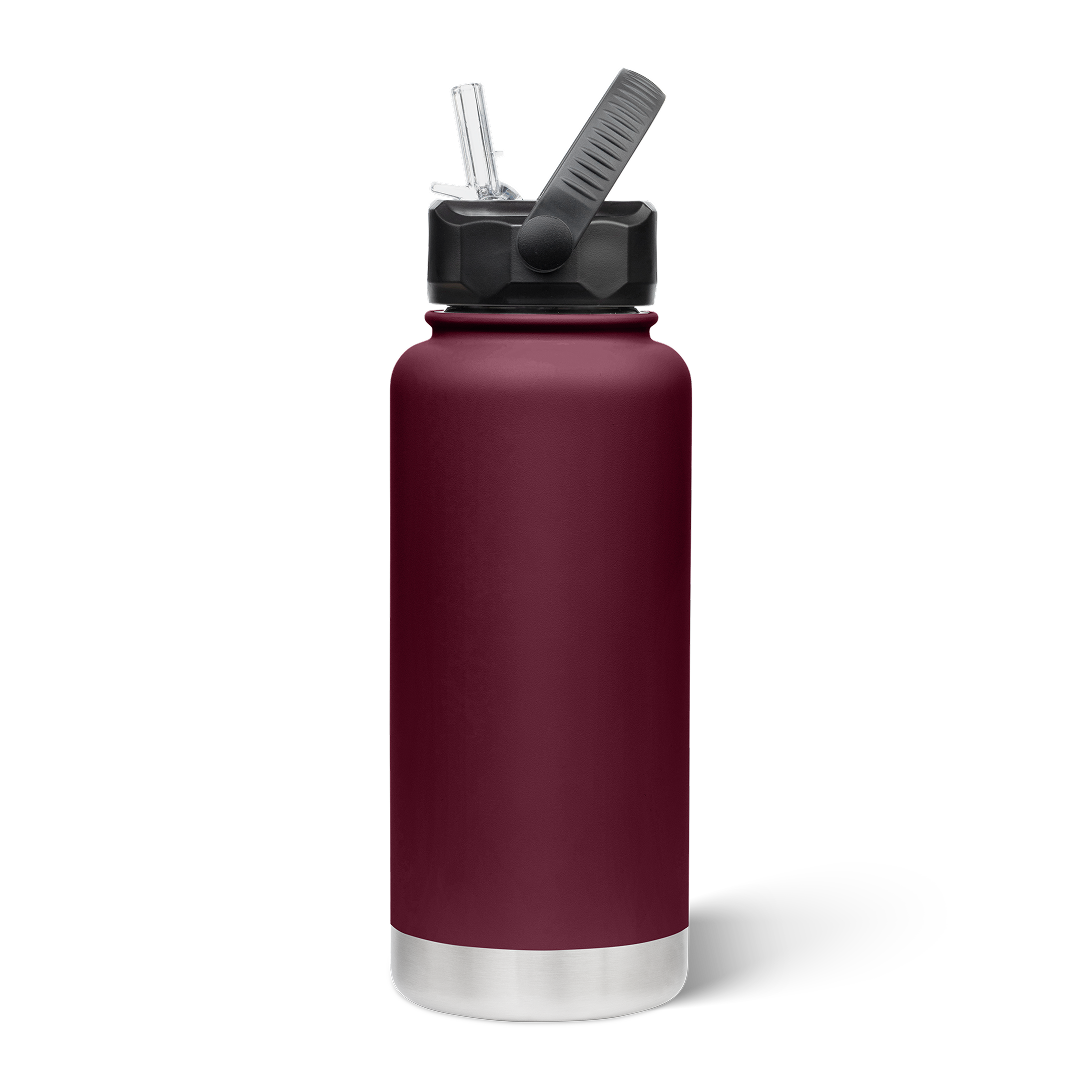 950mL Insulated Bottle w/ Straw Lid
