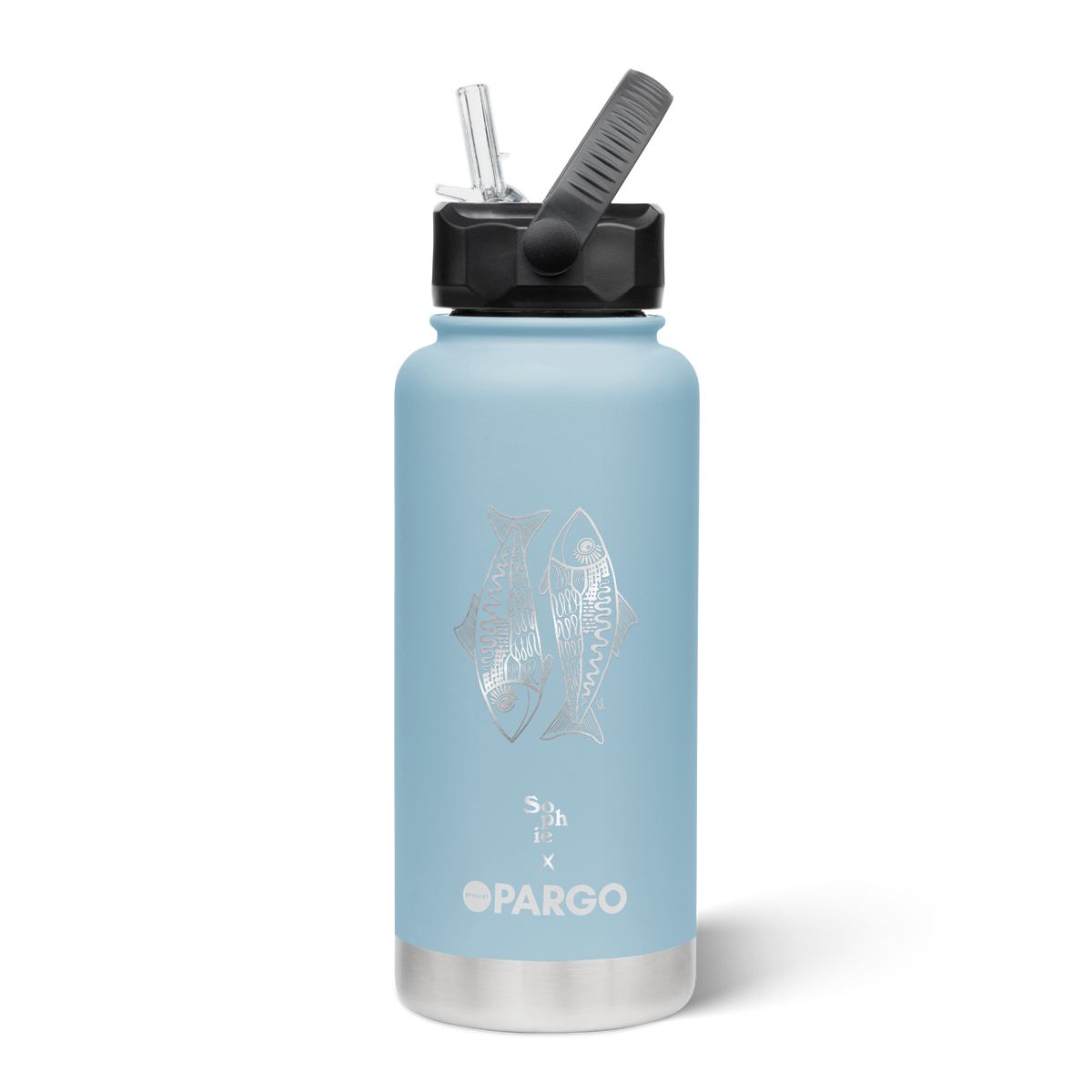 Sophie Fletcher | Fish | 950mL Insulated Bottle w/ Straw Lid